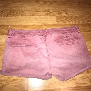 Faded Maroon American Eagles Jean Shorts